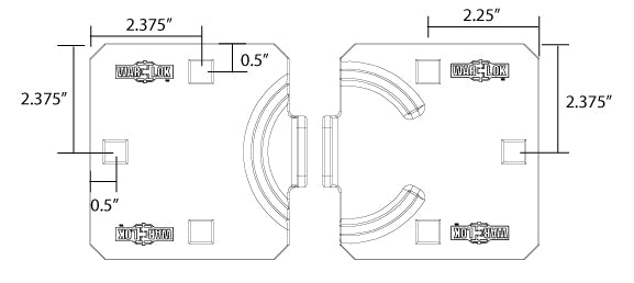 Puck Lock Hasp Dimensions