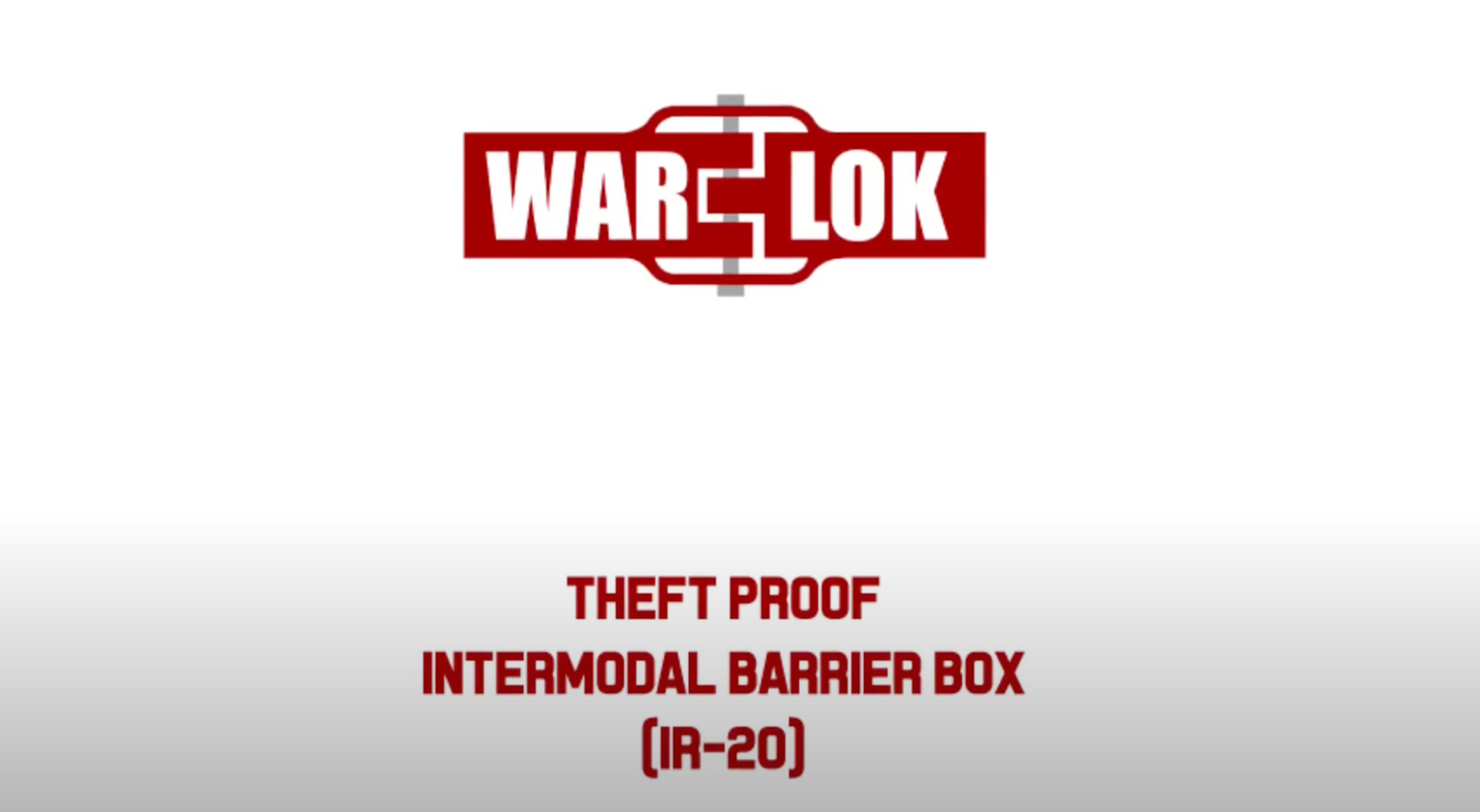 Theft Proof Intermodal Barrier Box Video